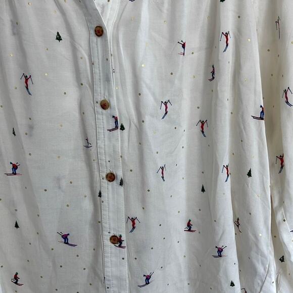 White Patterned Blouse - Picture 2 of 4